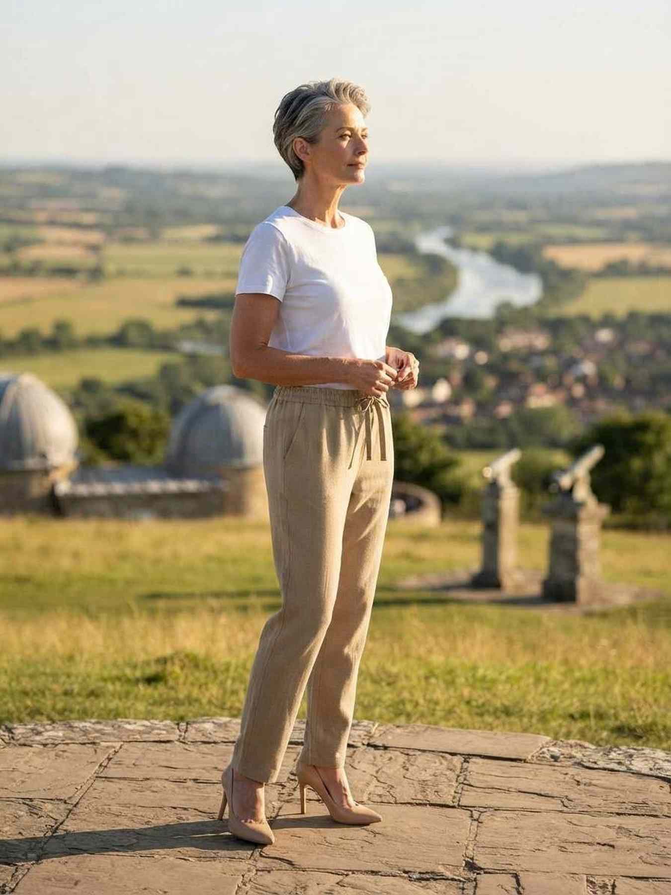 Pantalon long casual femme, jambes droites, usage quotidien