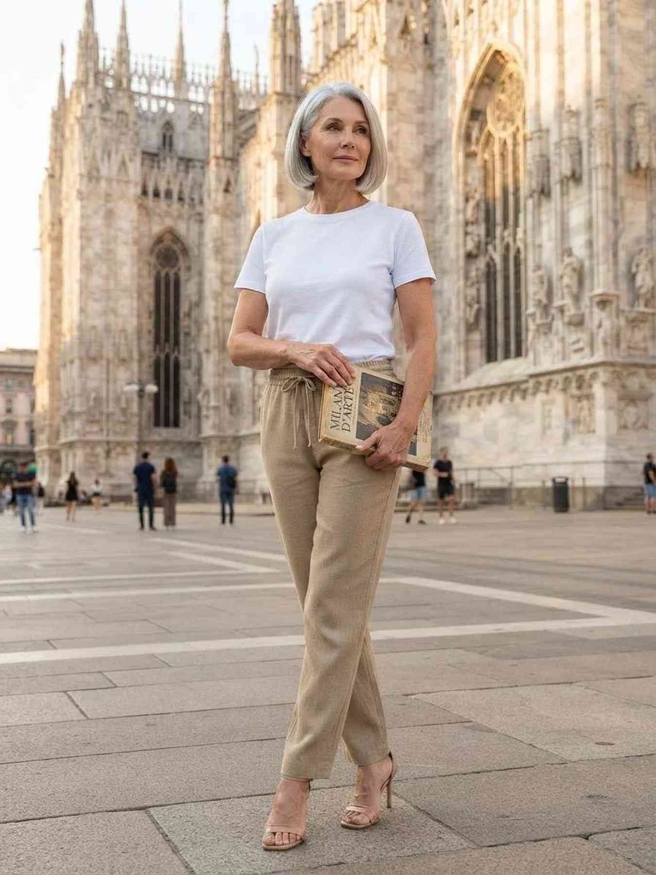 Pantalon long femme casual, jambe droite, sportif, cordon de serrage