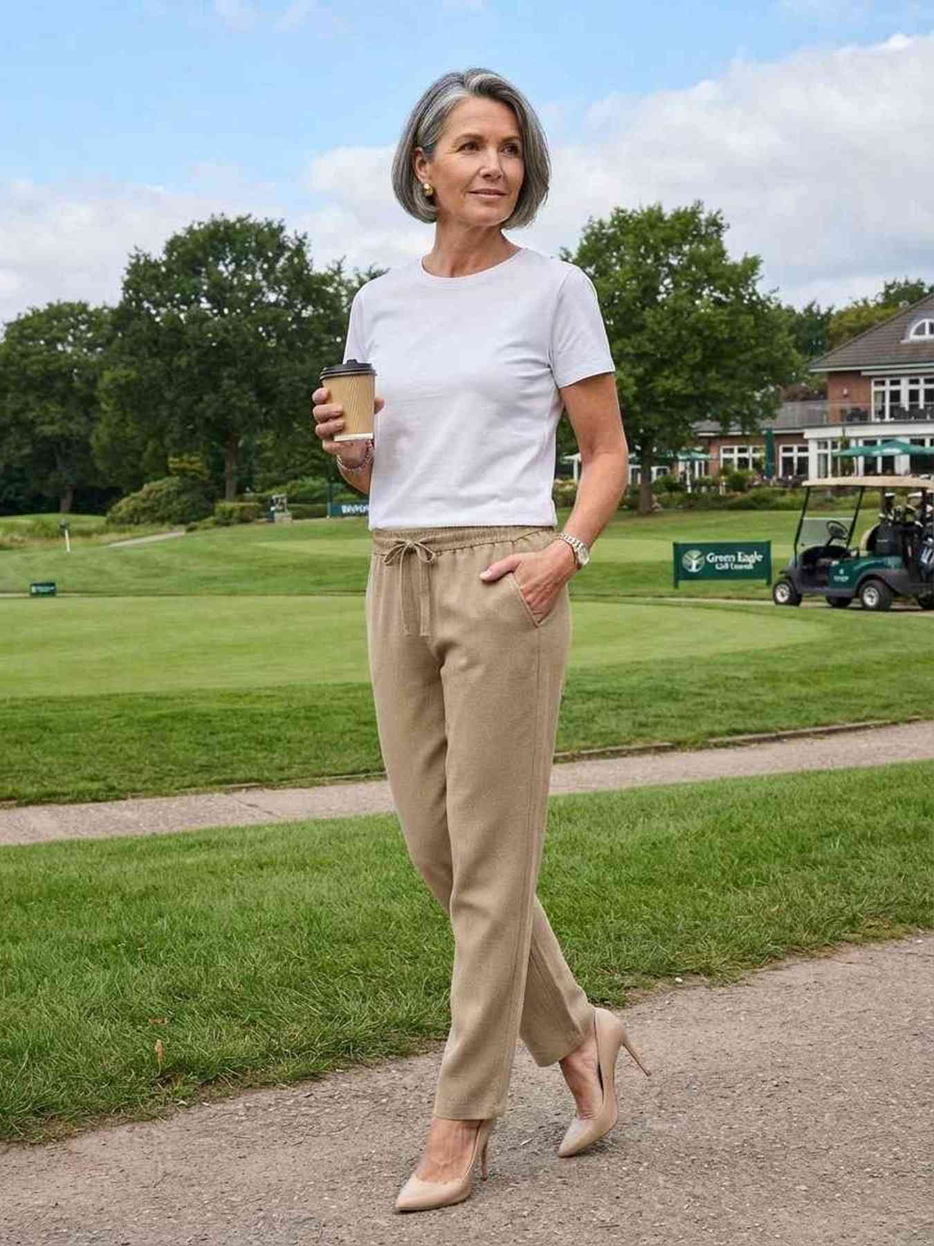 Pantalon long femme, coupe droite, décontracté, cordon de serrage