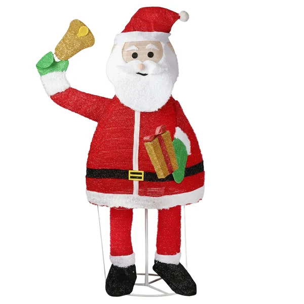Père Noël lumineux 6pi clochette 200 DEL blanches chaudes