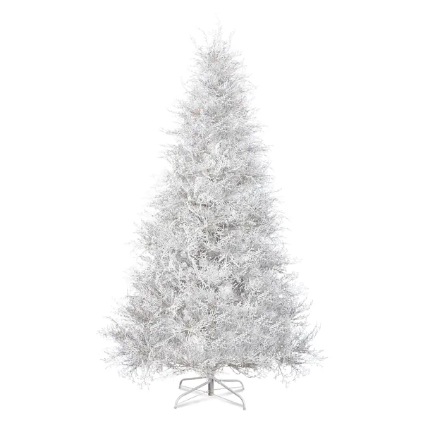 Sapin artificiel 7 pi, 400 lumières, 3 modes, 1218 branches, blanc