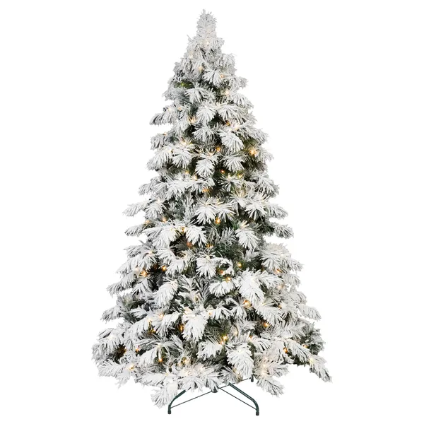 Sapin Noël artificiel 6 pi LED, base pliable, 594 branches