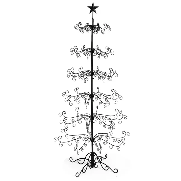 Sapin Noël métal forgé 6pi noir décor