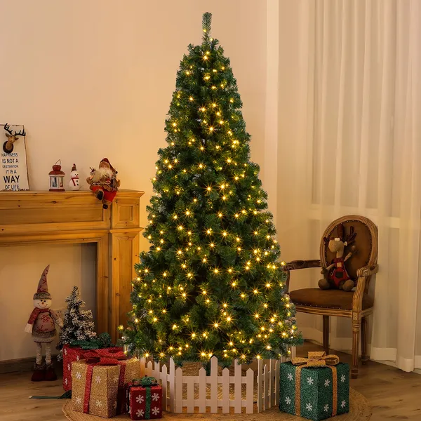 FCH Sapin Noël 6pi PVC, 150 LED, 8 modes, 1050 branches, vert