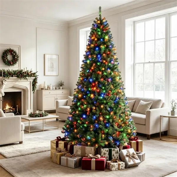 Sapin artificiel 8 pi 600 LED télécommande 1605 branches