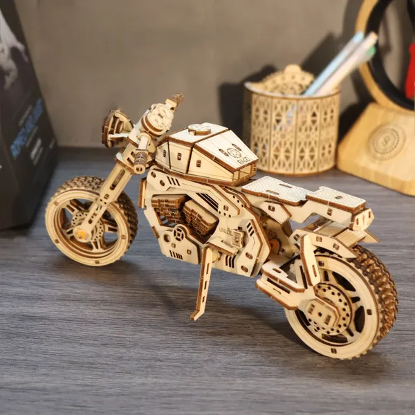 Casse-tête 3D motocyclette bois modèle construction