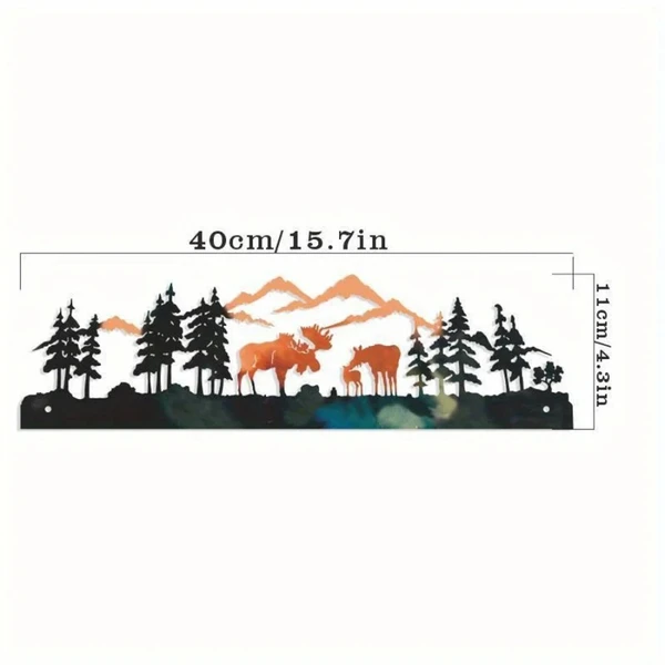 CIFbuy Orignal forêt hiver sapin art métal, décor noël chambre foyer