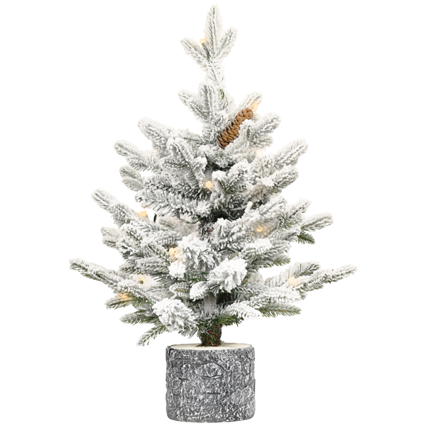 Sapin artificiel 2pi floconné 189 branches lumières blanches