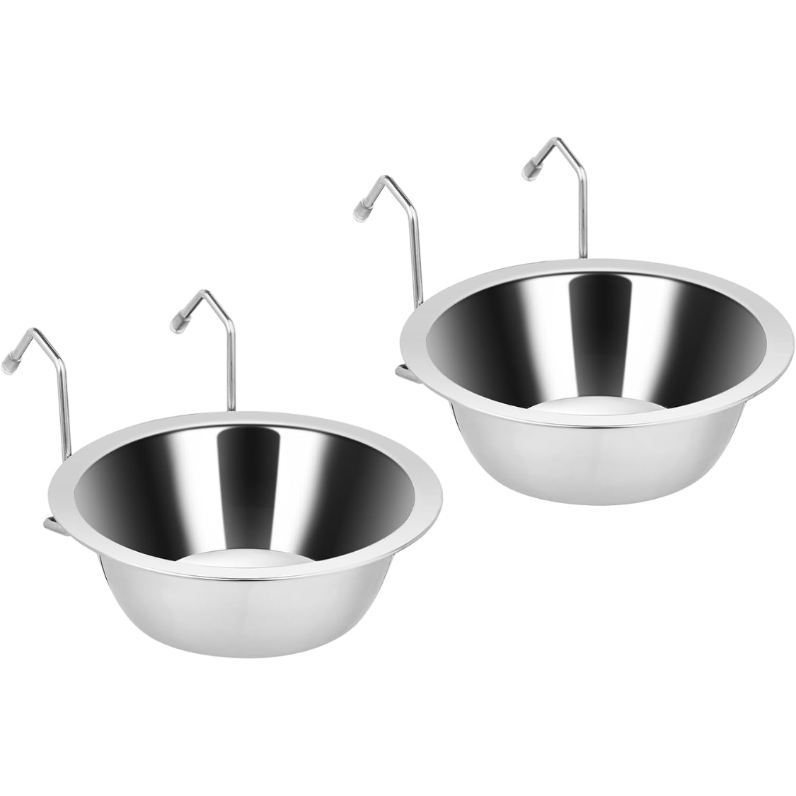2 bols acier inoxydable suspendus chenil 8oz