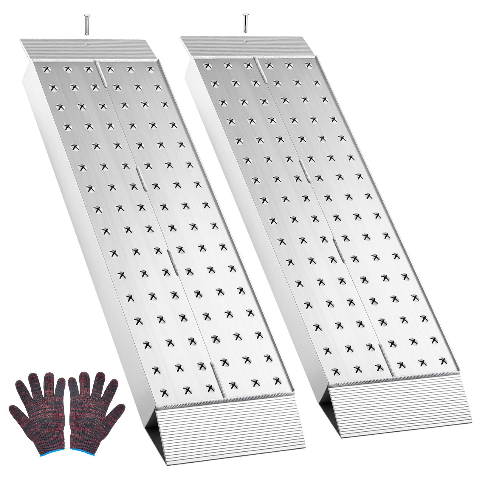 Rampes remorque alu 2pc 39x12po, antiglisse 3000 lbs capacité
