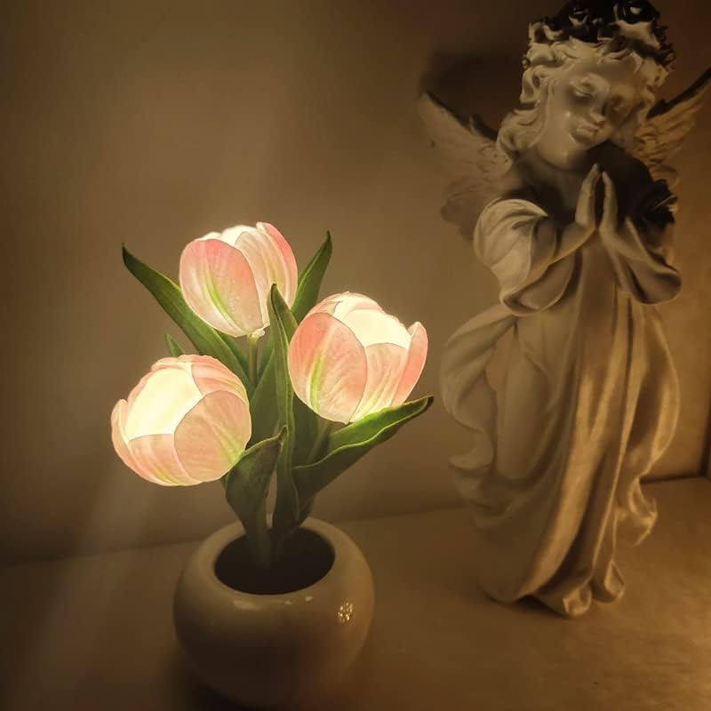 Guirlande lumineuse LED tulipe 3 têtes lampe atmosphère
