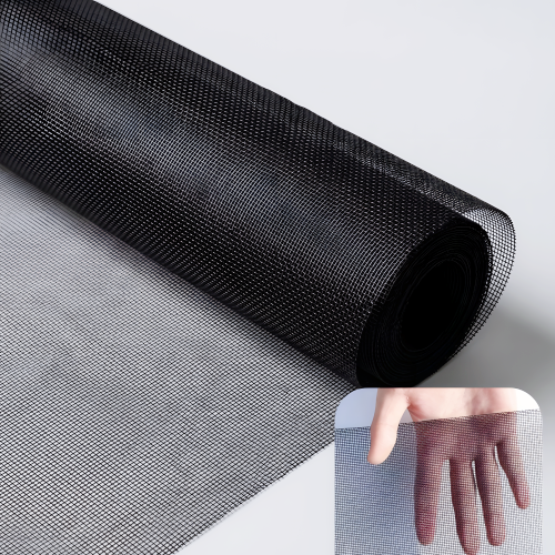 Écran fenêtre acier inox 304 36po x 48pi noir haute transparence