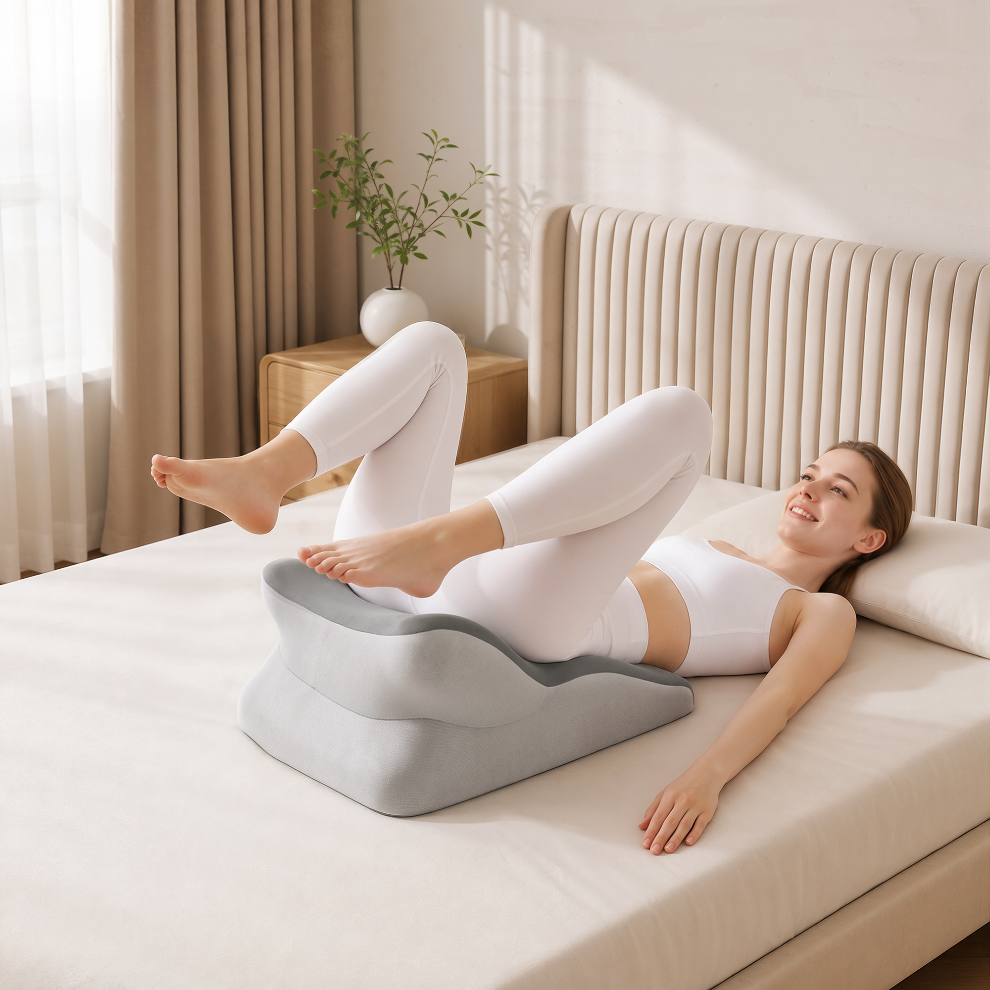Oreiller ergonomique 27° mousse mémoire gris