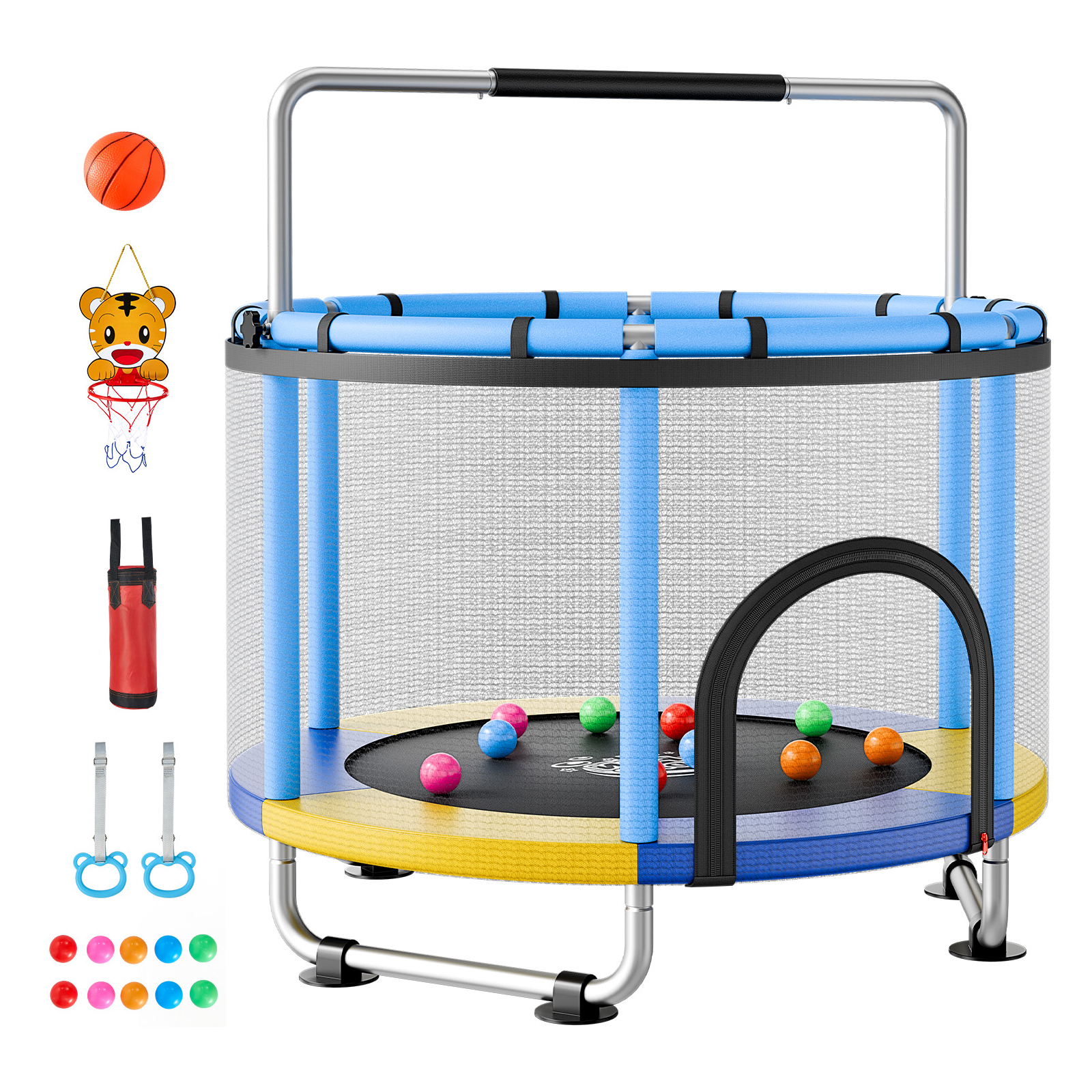 Trampoline 60po enfants 132lbs filet enclosure