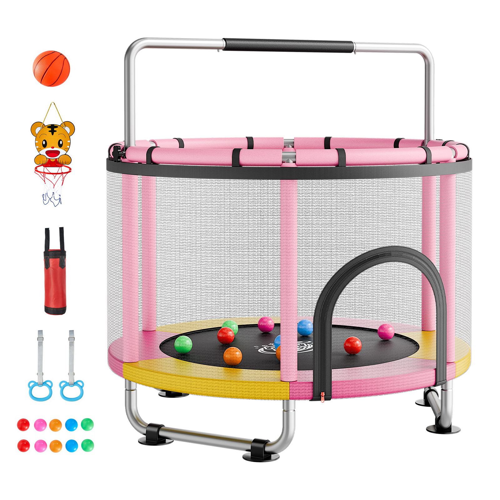Trampoline 60po enfants 132lbs filet enclosure