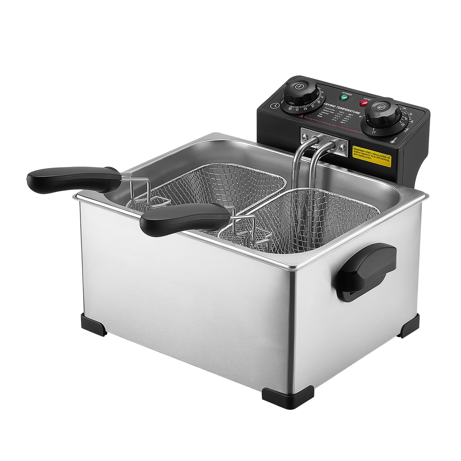 Friteuse commerciale électrique 9.51L inox 1700W