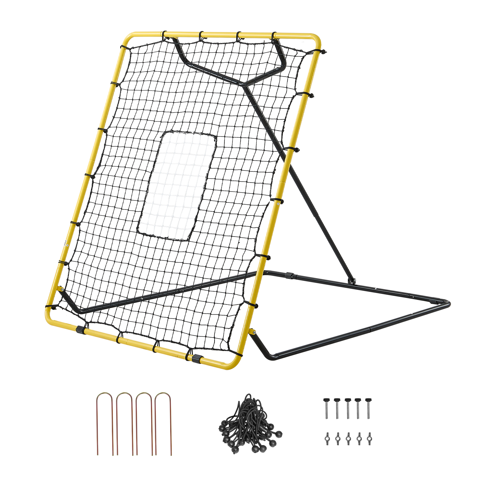 Filet renvoi baseball/softball 4x4,5pi, 4 angles, cadre acier entraînement