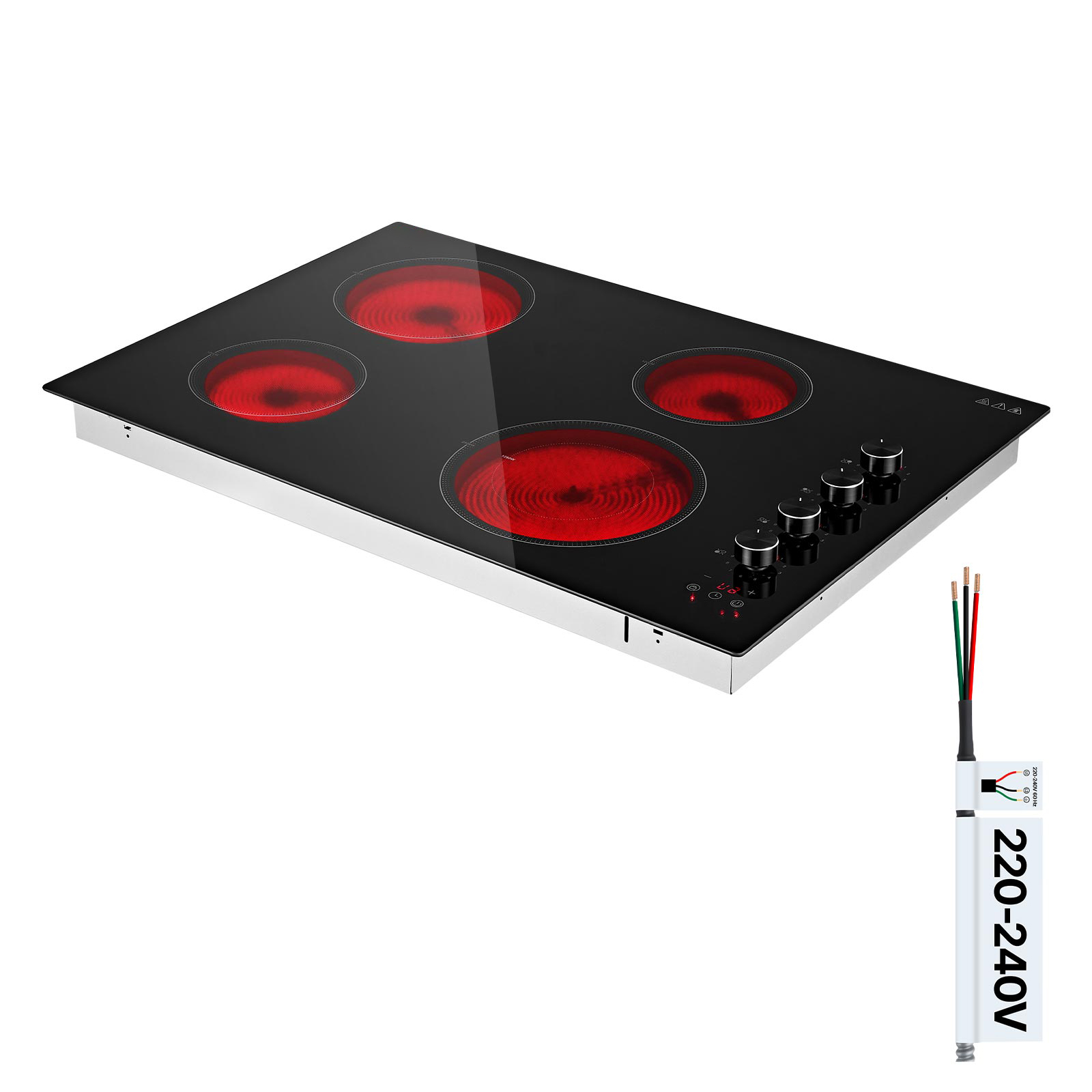 Cuisinière électrique 30 po 4 foyers 6700W 220V