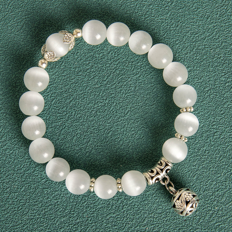 Bracelet perles opale cristal style coréen 10mm