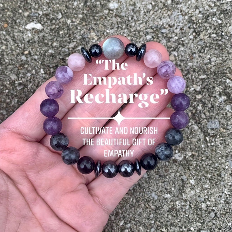 Bracelet perles violettes