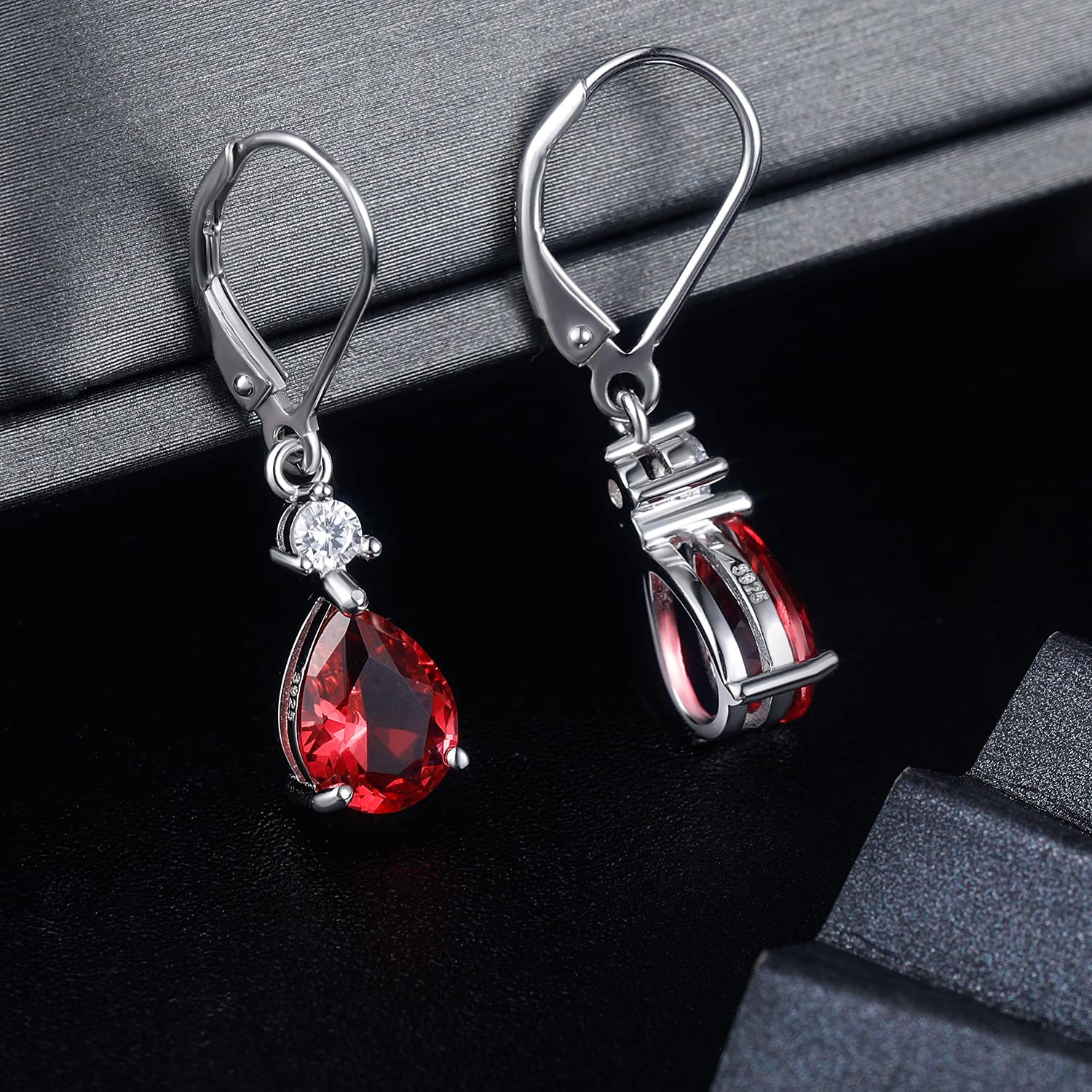 Boucles d'oreilles goutte zircon cuivré 24K, luxe