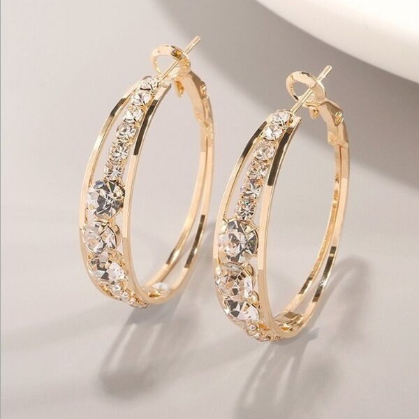 Boucles d'oreilles cristal strass mode femme
