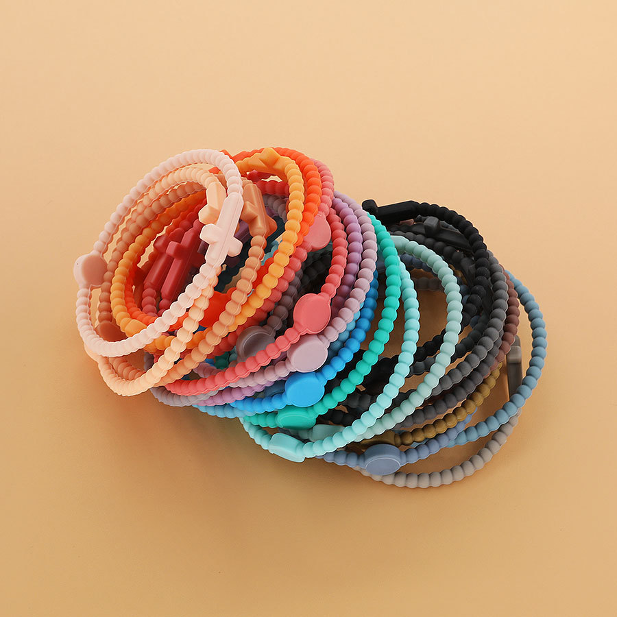 Bracelet silicone croix simple