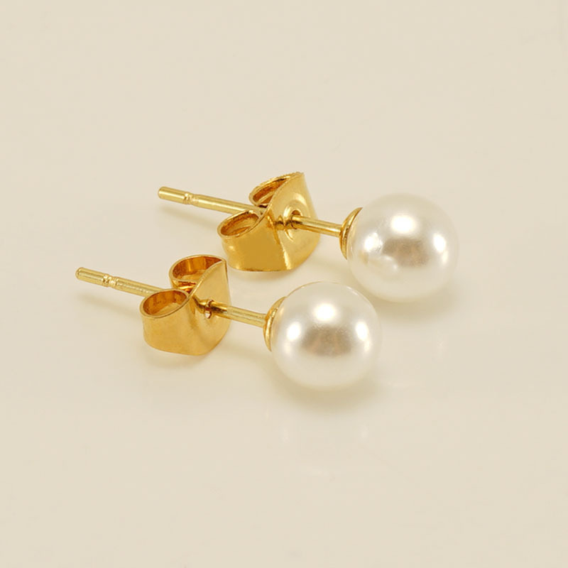Puces d'oreilles perle eau douce argent sterling 925