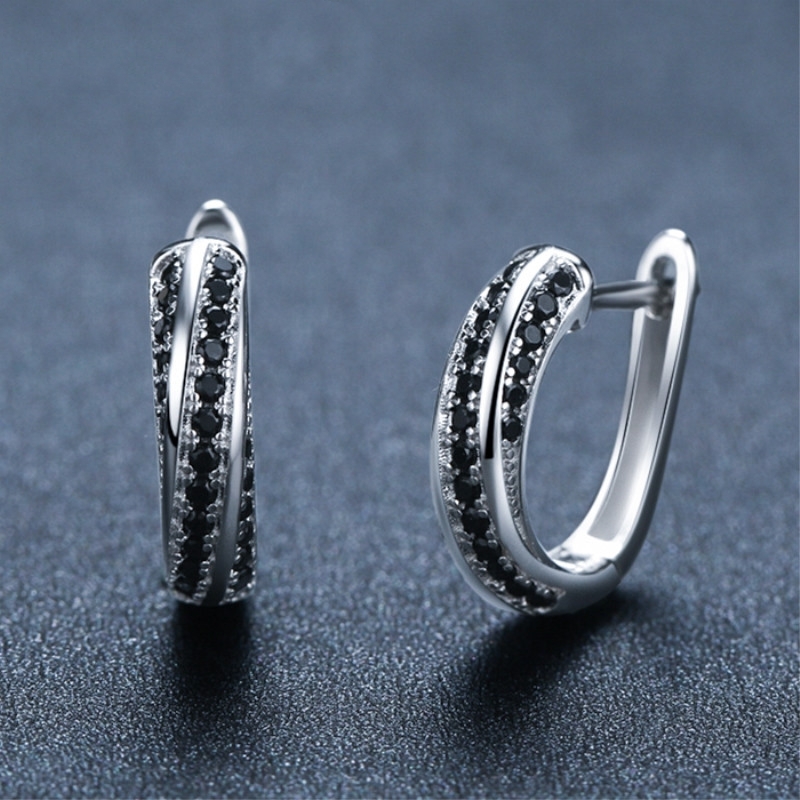 Boucles oreilles zircon femme cuivre populaire