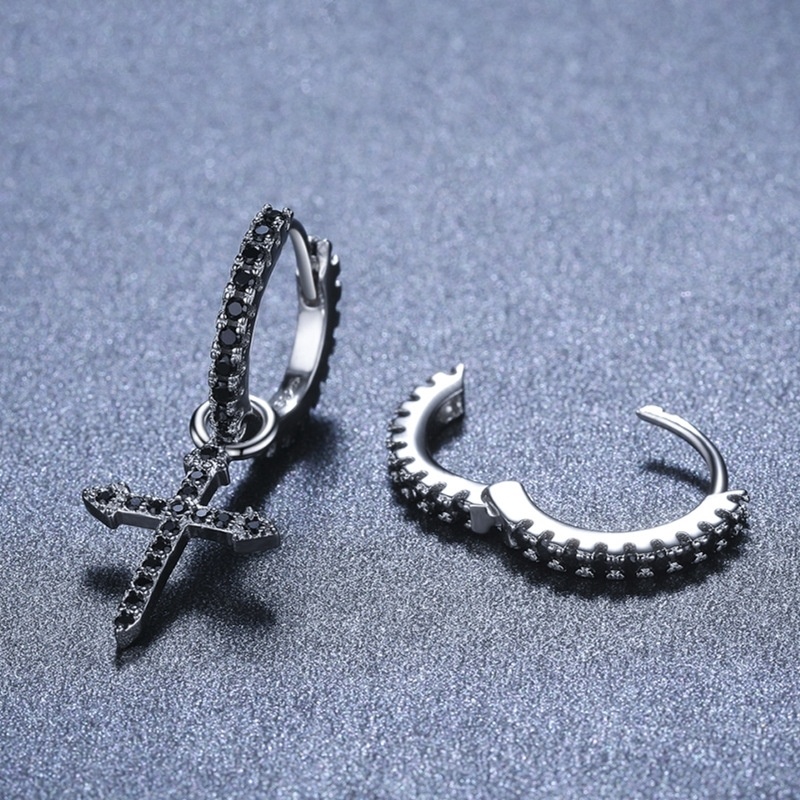 Boucles d'oreilles cuivre zircon personnalité créative