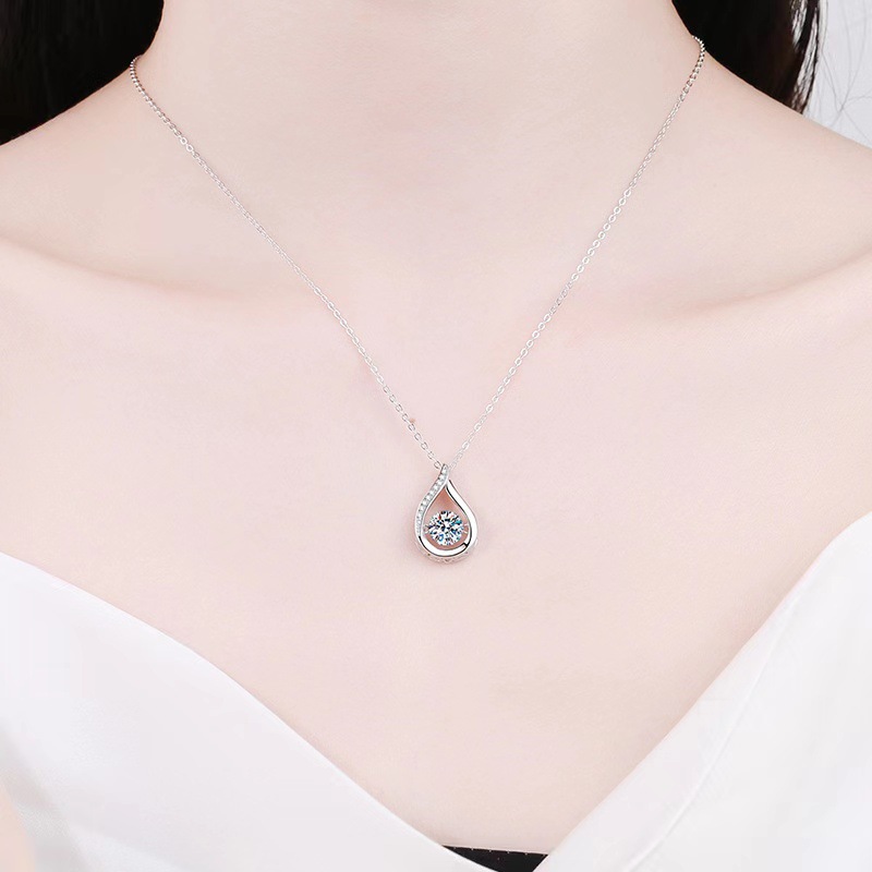 Collier goutte d'eau diamant intelligent