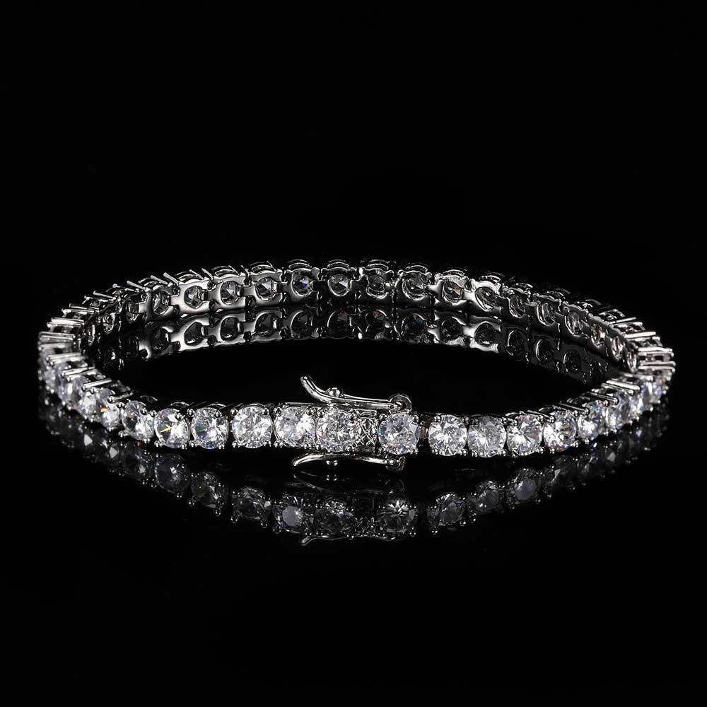 Bracelet tennis zircon chaîne hip hop tendance