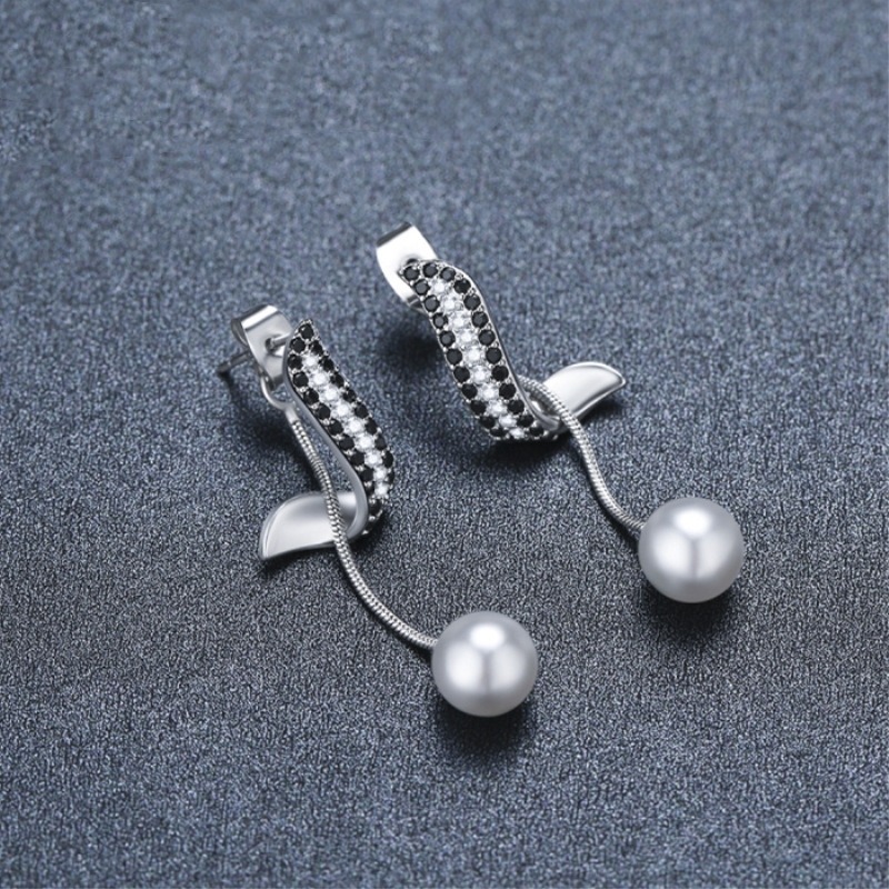 Boucles d'oreilles perle tassel luxe femme