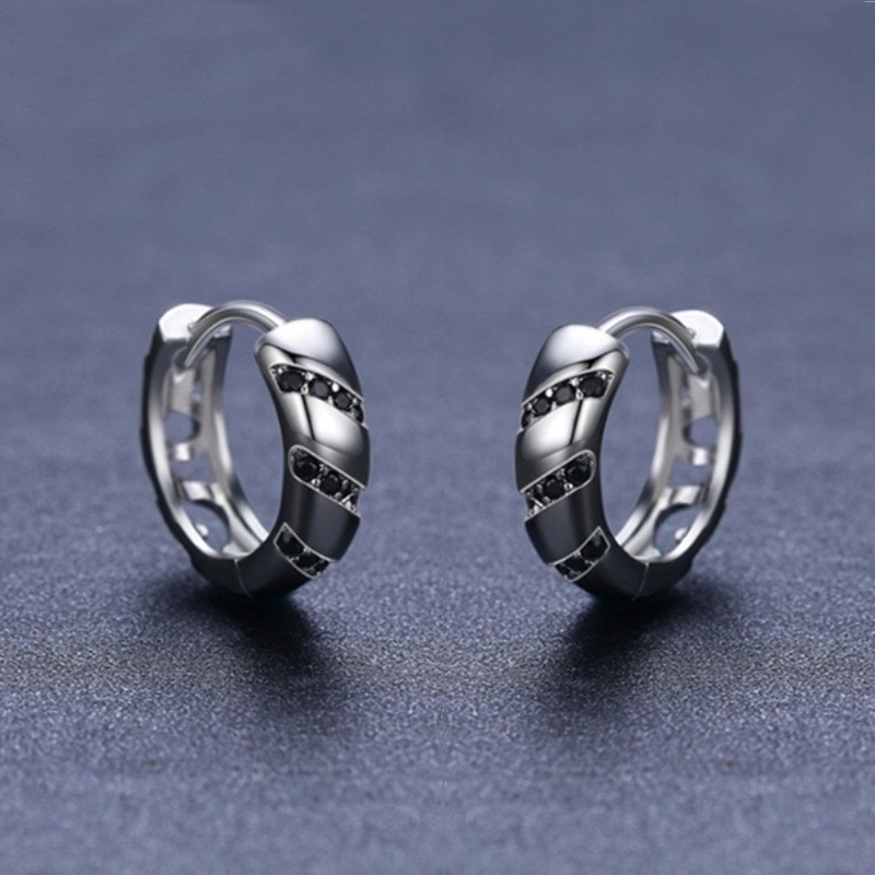 Boucles rondes rétro européennes en cuivre pour femme