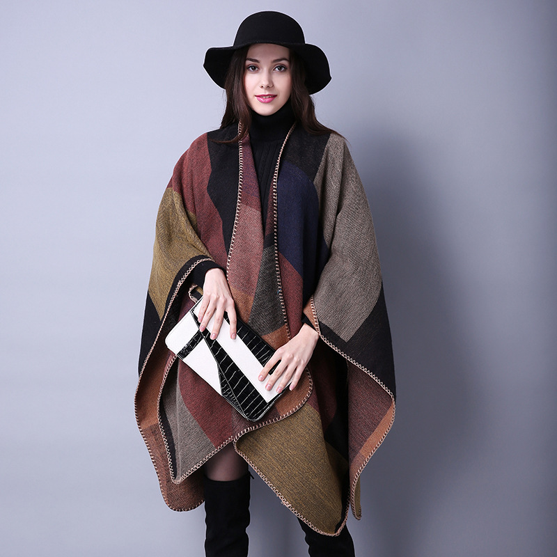 Châle treillis automne-hiver voyage femme