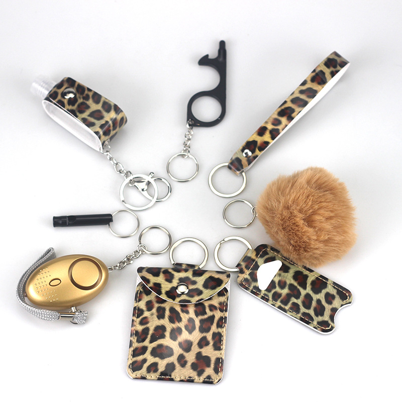 Porte-clés cuir 9 pièces fashion