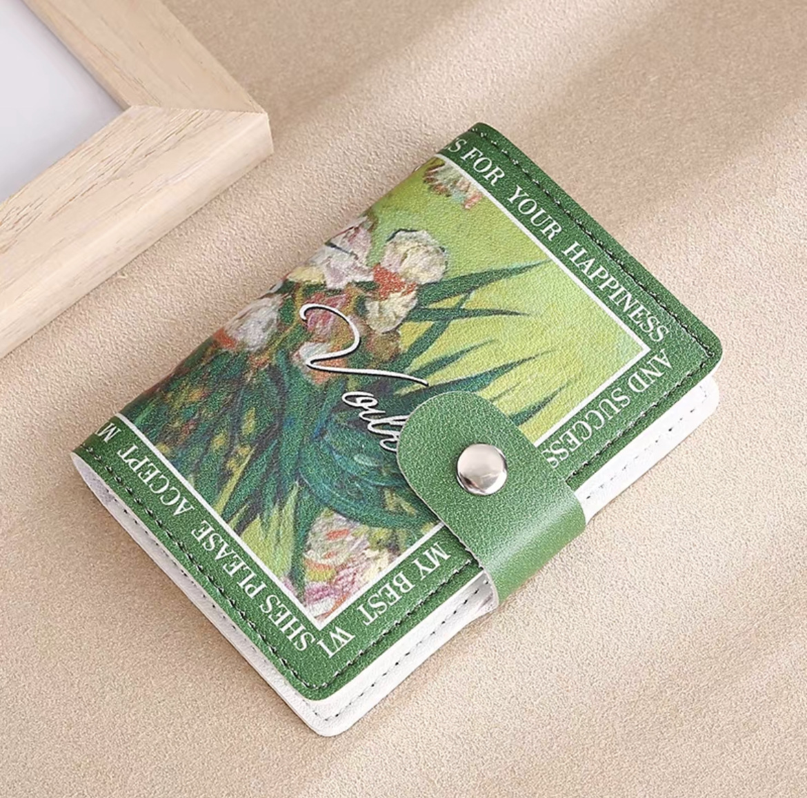 Porte-cartes anime fleur anti-dégauss grande capacité