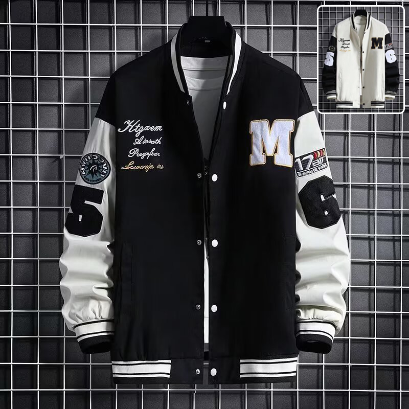 Veston baseball homme streetwear impression lettres