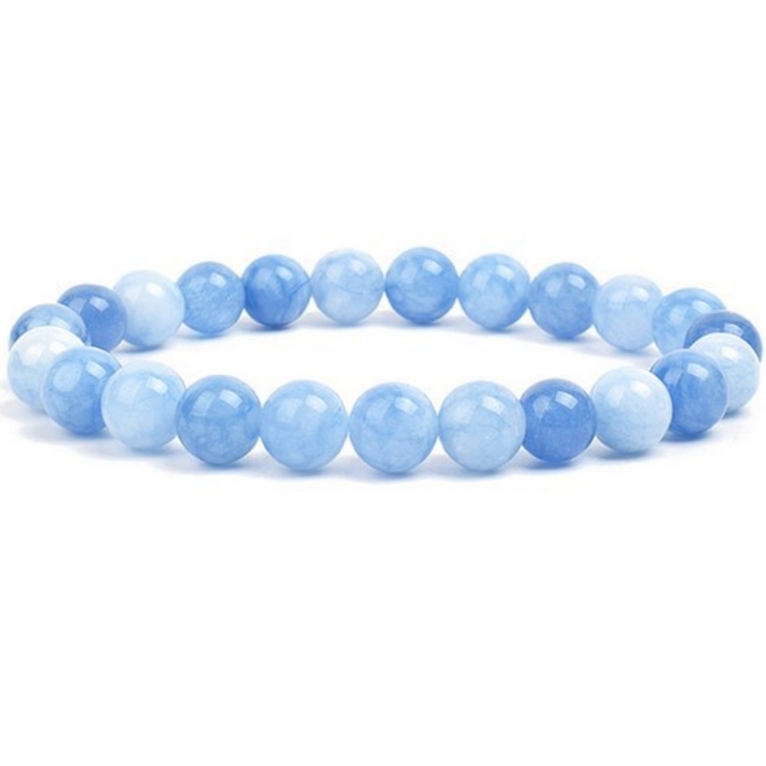 Bracelet perles agate yoga 8mm unisexe