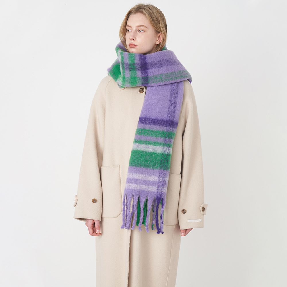 Foulard à carreaux style rétro européen, américain et français