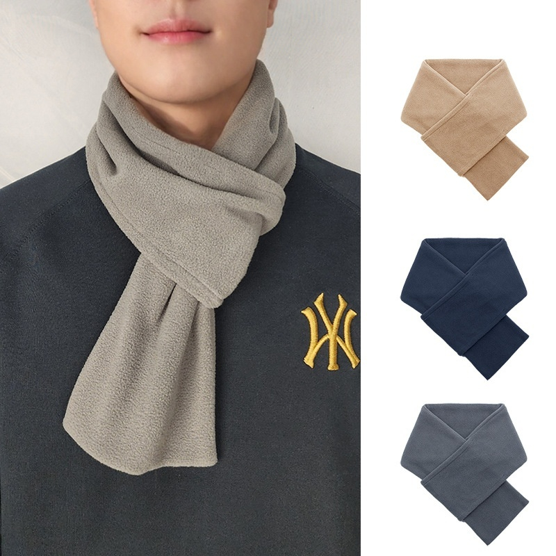 Foulard polaire homme automne-hiver couleur unie