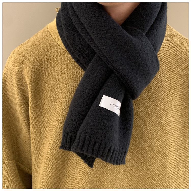 Foulard laine tricot uni chaud