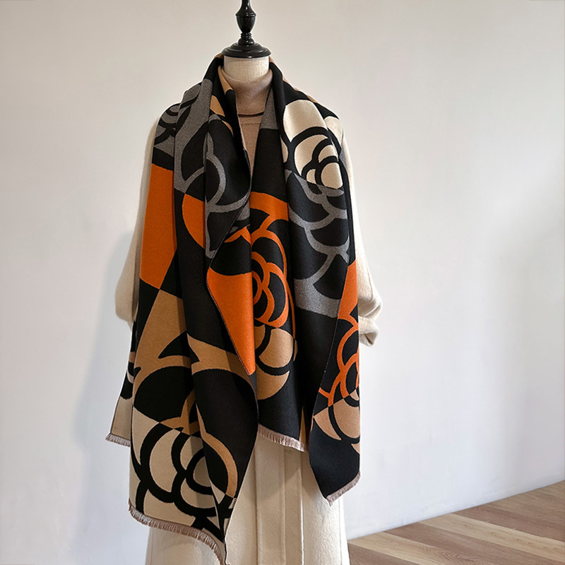 Foulard double usage cape hiver femme