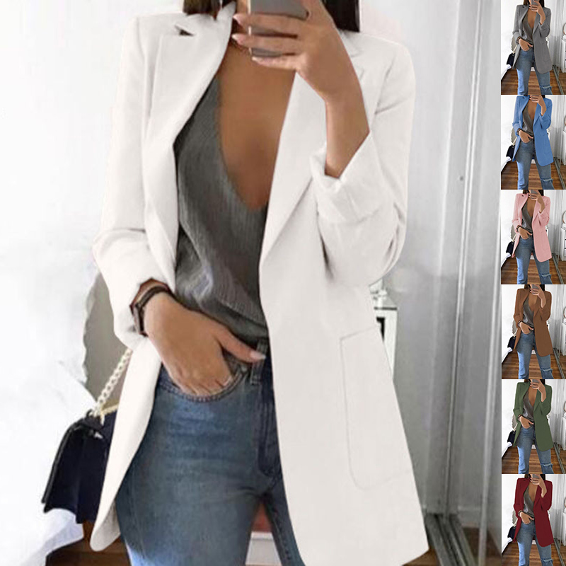Blazer ajusté col châle femme boutonné bureau