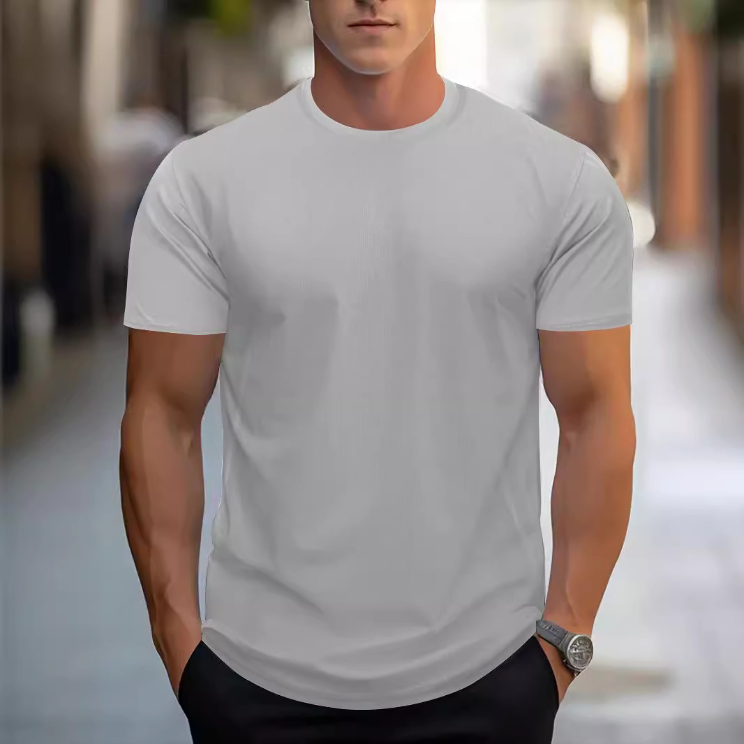 T-shirt sport respirant col rond, manches courtes