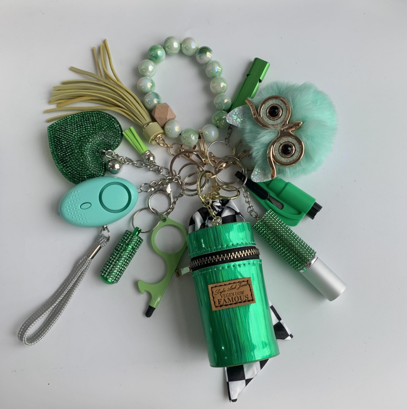 Ensemble porte-clés alarme sifflet brise-vitre