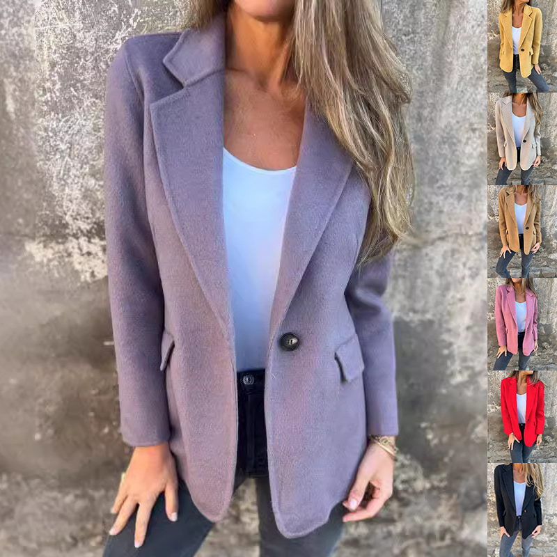 Blazer court boutonnage mode hivernale femmes