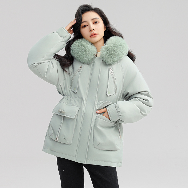 Parka femme ample avec boutons corne