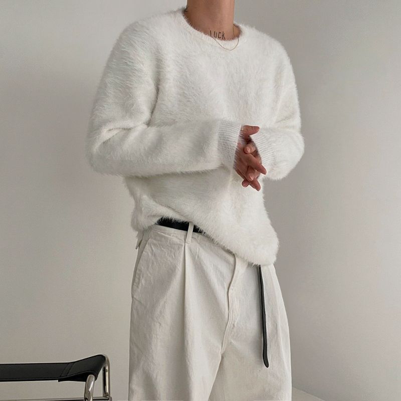 Tricot poil vison confortable homme automne-hiver ample