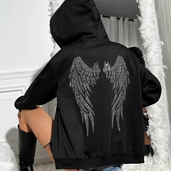 Chandail fille capuche doublé molleton grande taille